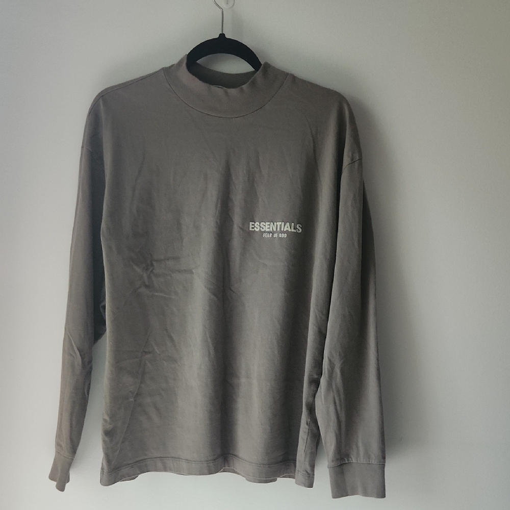 Fear of God Essentials Taupe Cotton T-Shirt